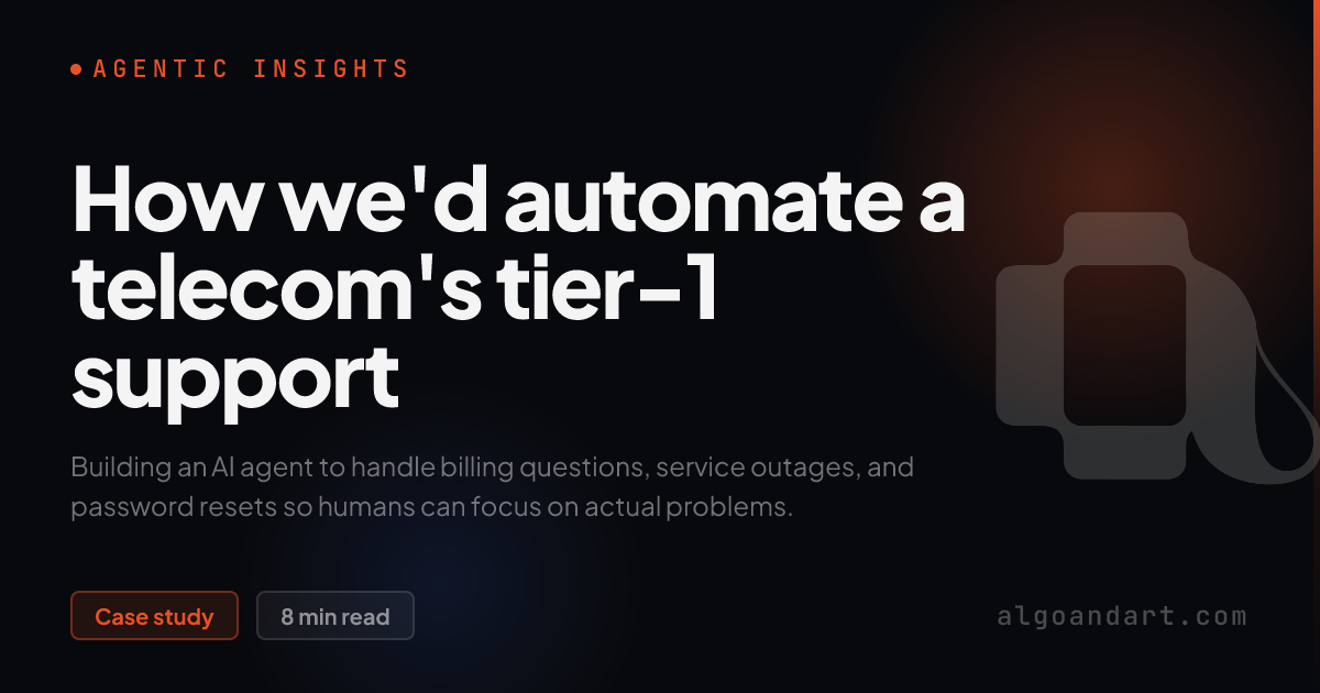 How we'd automate a telecom's tier-1 support